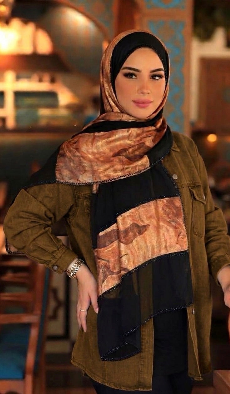 شال شيفون بالألماس