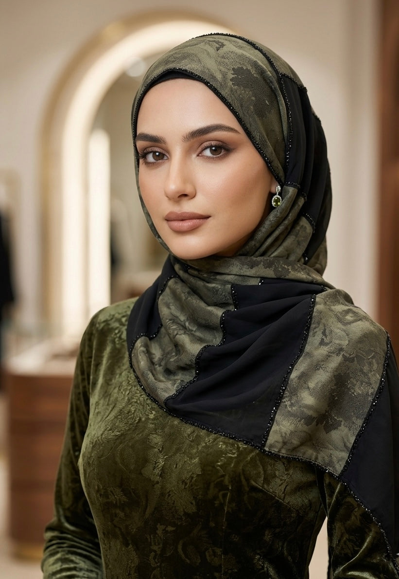 شال شيفون بالألماس