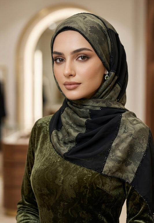 شال شيفون بالألماس