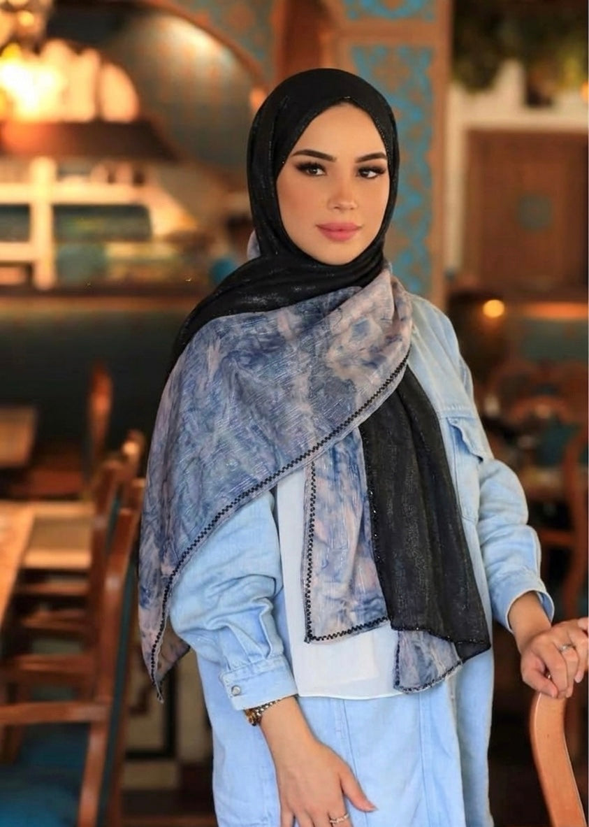 شال شيفون بالالماس