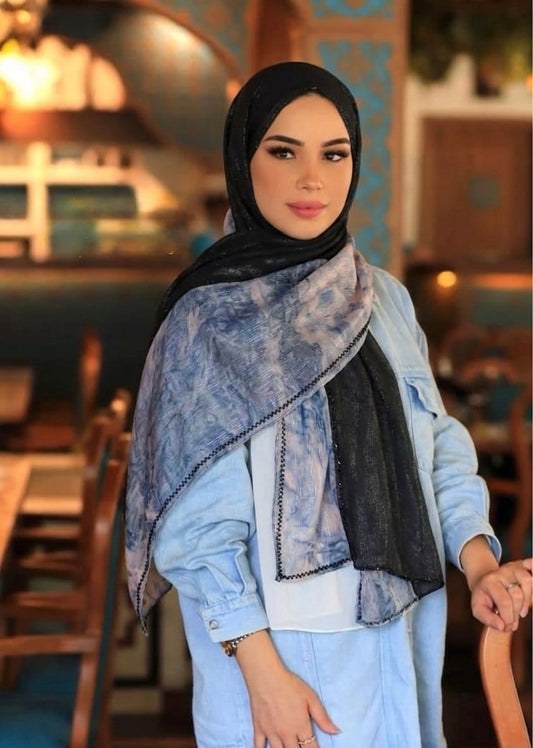شال شيفون بالالماس