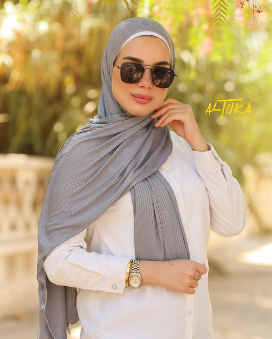 حجاب قطن كويتي مقلم