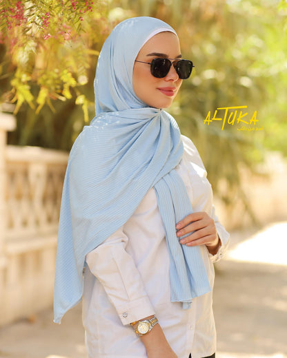 حجاب قطن كويتي مقلم
