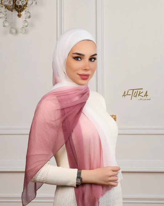 pink rainbow كشمير بينك مموج