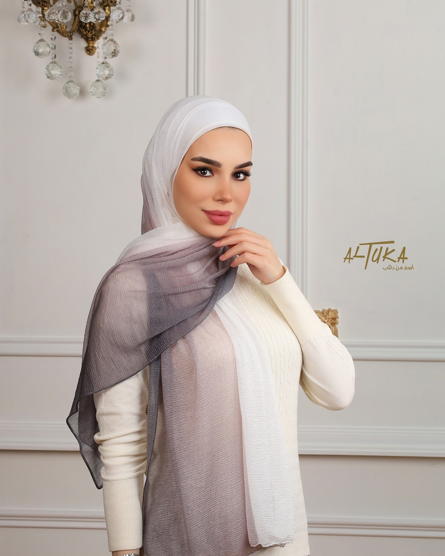 pink rainbow كشمير بينك مموج