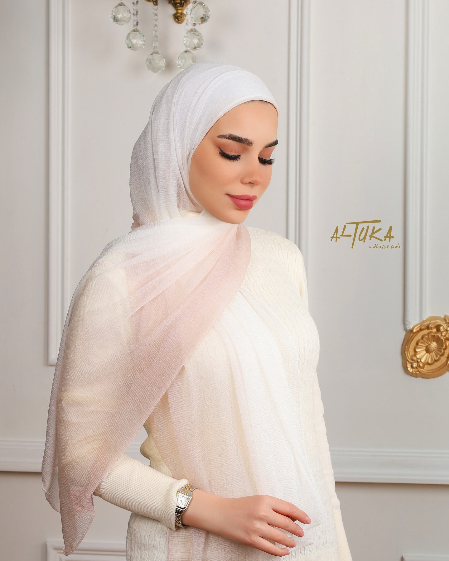 pink rainbow كشمير بينك مموج