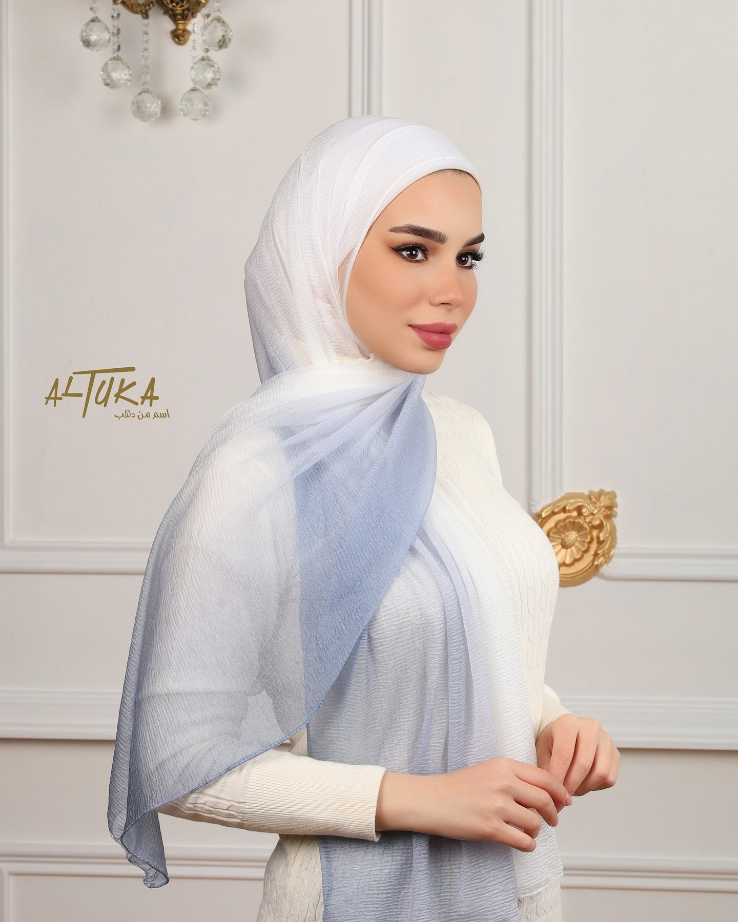 pink rainbow كشمير بينك مموج