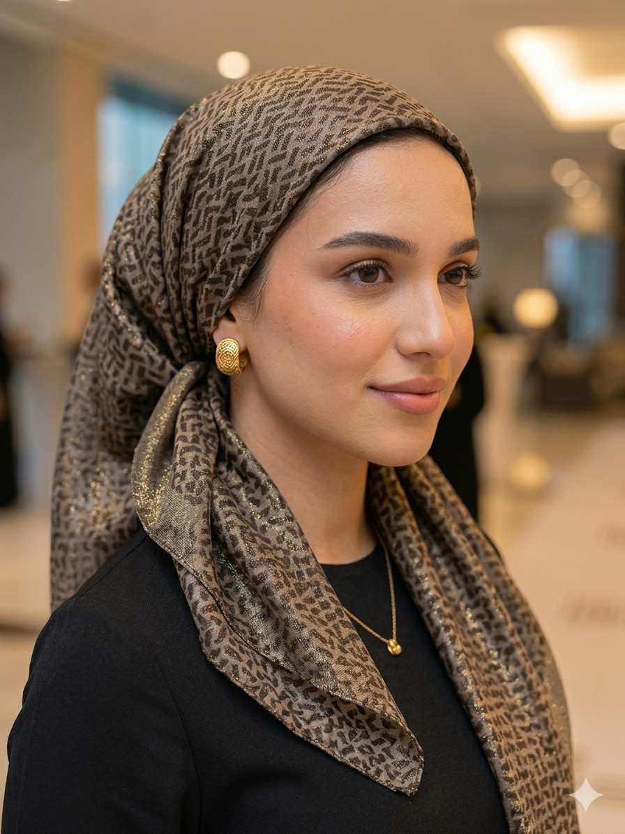 شال حرير بلمسة انوثة لامعة