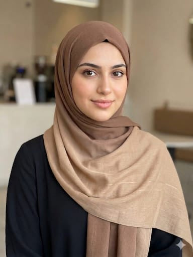 شال قطن مموج بلونين