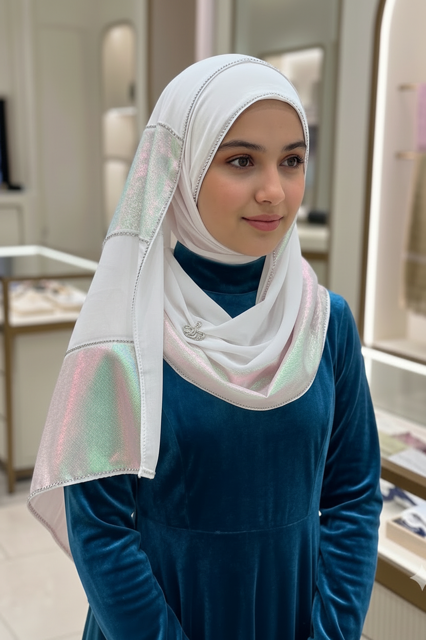 شال شيفون بالالماس